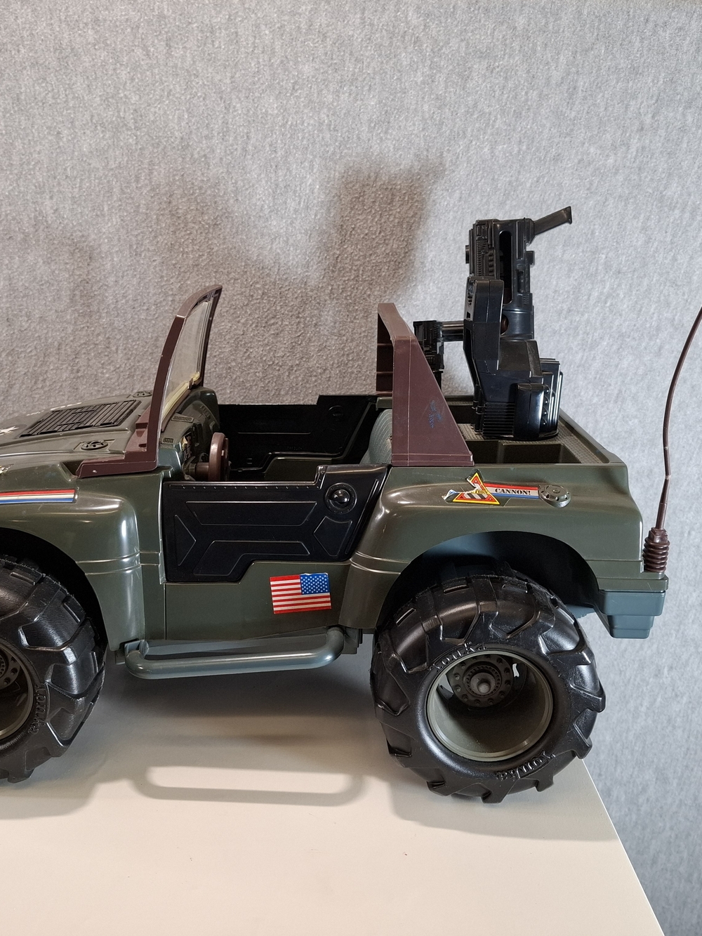 GI Joe Kids Military-Style Green Toy Jeep with Mounted Launcher